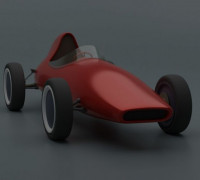 Racing Retro Car 3D model