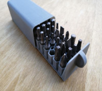 Hex Bit Storage Box for 1/4" Hex Bits 3D model