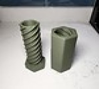 Twisted Hex Bult Assembly 3D model