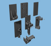 Quick Swap Mounting System for Anet A8 3D Printers 3D model
