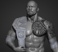 The Rock - Dwayne Johnson 3D Print 3D model