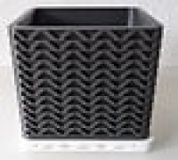 Squared Planter with Grid Webbing detail 3D model