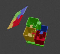 Puzzle Box Secret Compartment 3D model