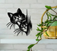 Twin Cats Wall Decor 3D model