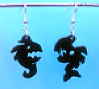 Don't Starve Inspired Shadow Earrings / Keychains 3D model