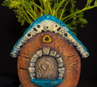 Toadstool Cottage Planter 3D model