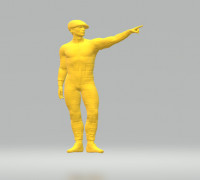 race car driver 3D model