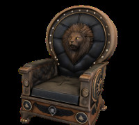 Royal Lion Throne 3D model