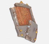 wood rough shield 3D model