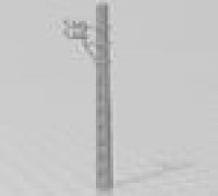Concrete Utility Pole 3D model