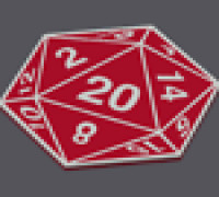 D20 Drink Coaster 3D model