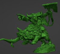 Big green boar dad 3D model