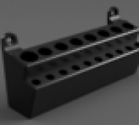 Simple Universal Drill Bit Storage 3D model