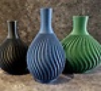 Elegant Wave Vases 3D model