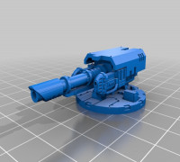 Lasercannon and twin linked Plasma Gun Turret 3D model