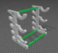 Separatory funnel Condenser Rack - Glassware Lab 3D model