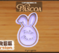 Happy Easter Cookie Cutter 3D model