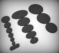 bases all sizes 3D model