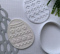 Easter Egg cookie cutter and stamp 3D model