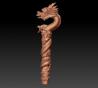 dragon crutch 3D model
