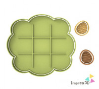Easter tic tac toe with eggs cookie cutters 3D model