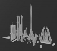 necron terrain mesh dump 3D model