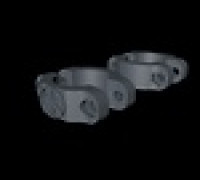 Virago 125 headlight support clamps 3D model