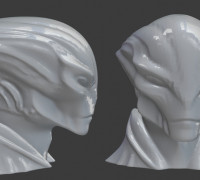 Mass Effect Alien Bust 3D model