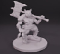 Cat barbarian/warrior/fighter 3D model