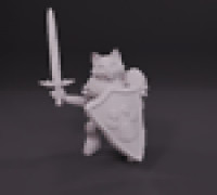 Cat Paladin/fighter/warrior 3D model
