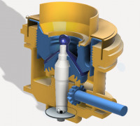 Scaled primary crusher 3D model