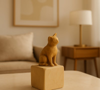 ABSTRACT CUTE CAT STATUE 3D model