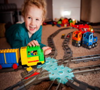 Duplo hexagon railroad crossing 3D model