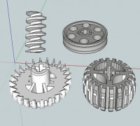 badBrick Worm, and Tree Gear Set. 3D model