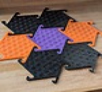 Interlocking Coaster with Hex Pattern 3D model