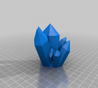 Crystal objective target apart from base 3D model