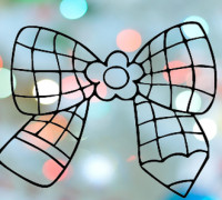 Pencil Bow 7 Cookie Cutter 3D model