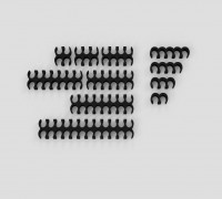 PC Cable Combs - complete comb kit 3D model