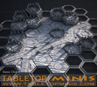 Modular Hex Map GrassLand for Battletech 3D model