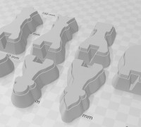 Standing Chess Piece Cookie Cutters 3D model