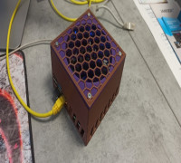 Raspberry pi 4 case 120mm fan with PoE LM2596 3D model