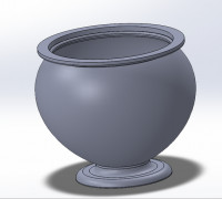 HeadedRoundBonsaiPot 3D model