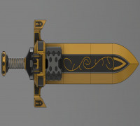 Wahammer 40k Custodes flame sword 3D model