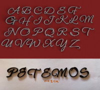 PETEMOSS uppercase 3D letters STL file 3D model