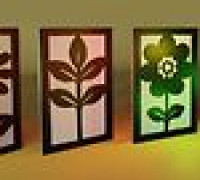 4 flowers 3D model