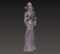 DnD miniature illithid mindflayer monster 3D model