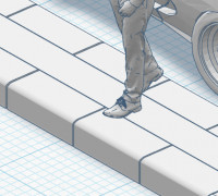 Separator road (turn) 1/64 3D model