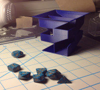 Angular Dice Tower 3D model