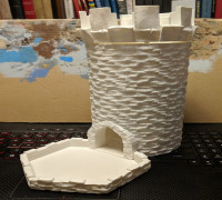 Medieval Stone Dice Tower - Modular 3D model