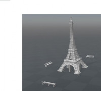 Paris Eiffel Tower 3D model